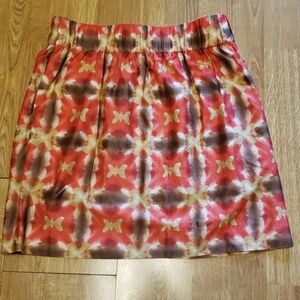 J Crew wideband tie dye butterfly mini skirt sz 2